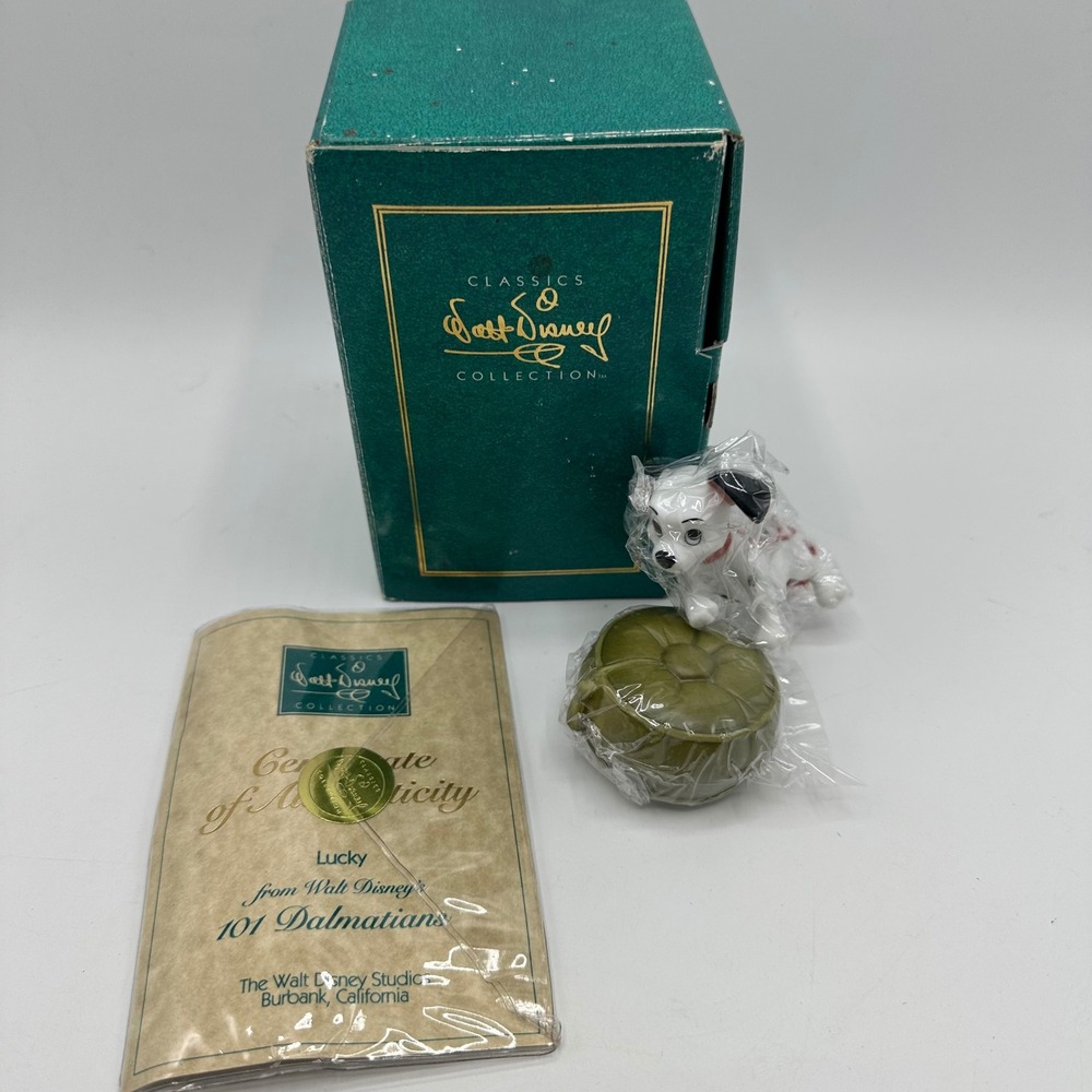 Disney Classics Collection 101 Dalmatians Lucky 1995 Ornament WDCC with Box COA